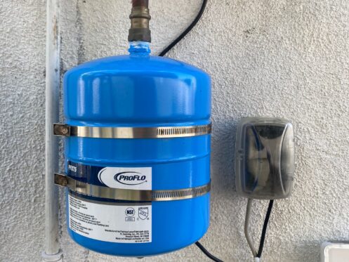 A tankless water heater expansion tank.